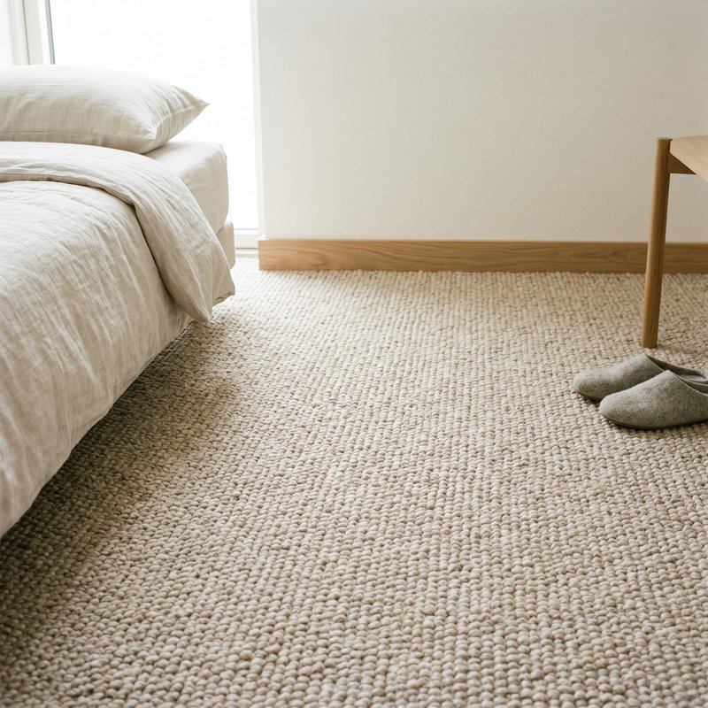 Loop pile bedroom carpet example