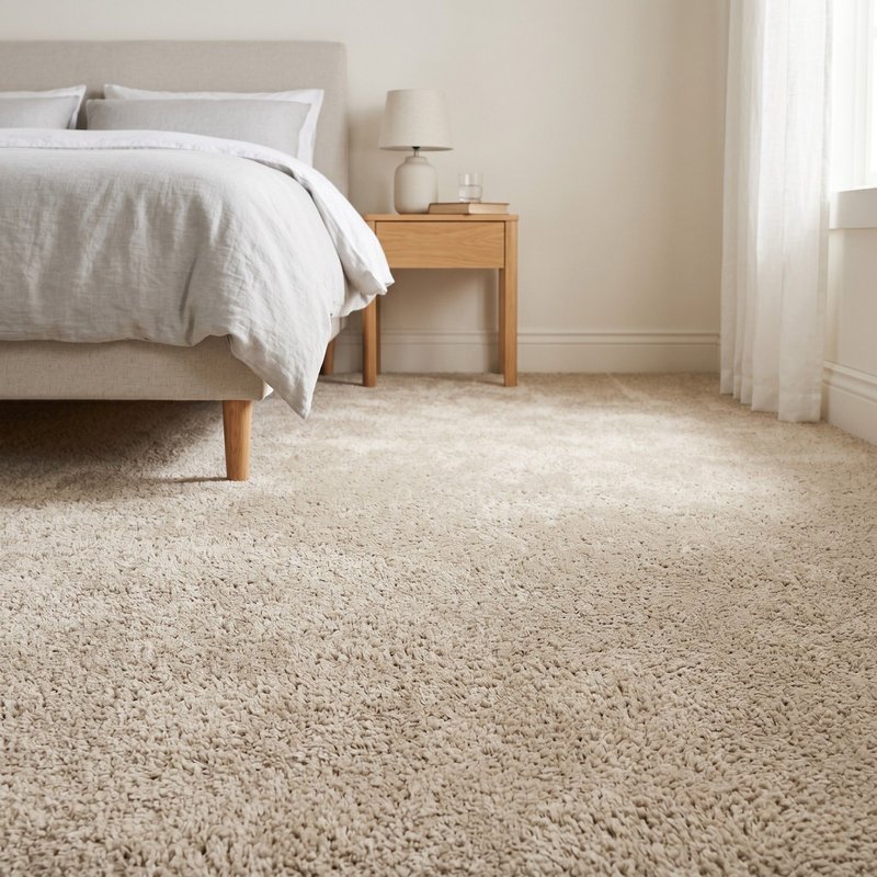 Cut pile bedroom carpet