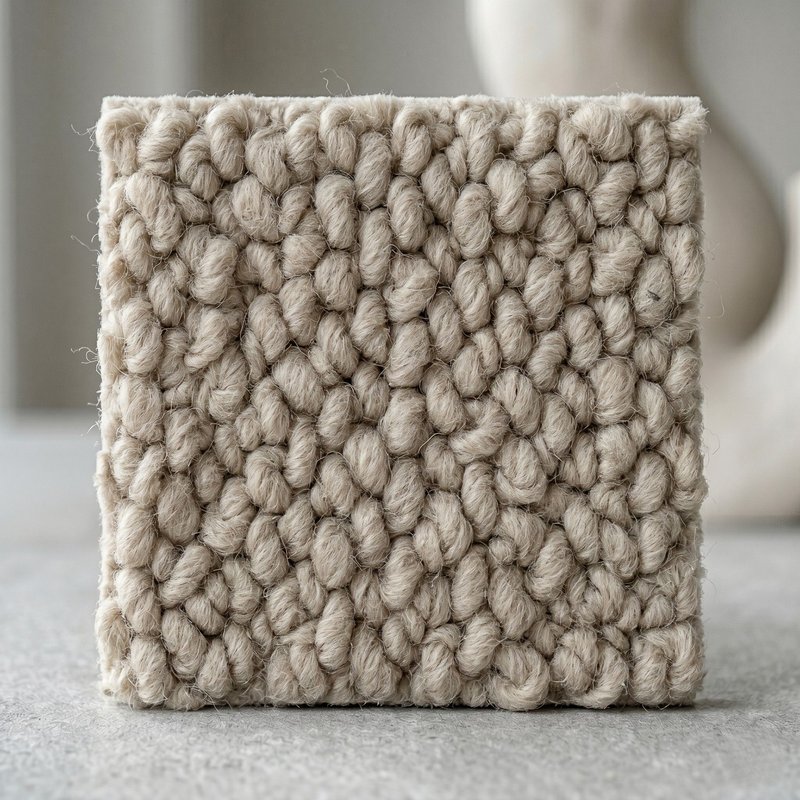 Wool carpet fiber example